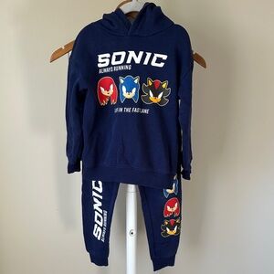 H&M Sonic Navy Blue Sweatsuit Size 5-6